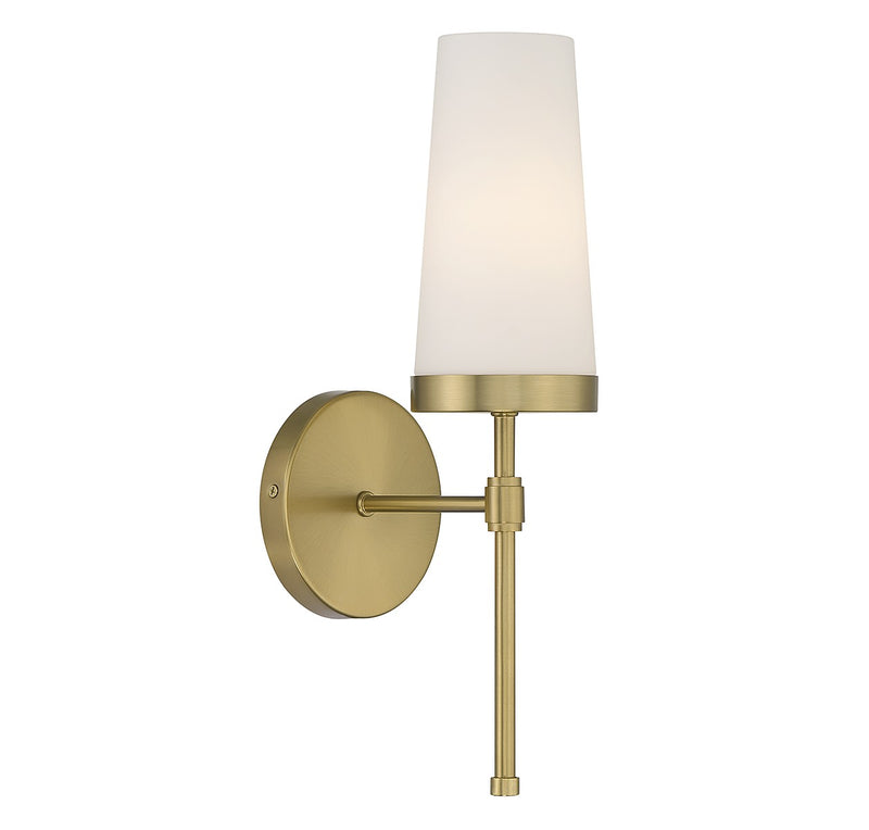 Savoy House 9-2801-1-322 One Light Wall Sconce, Warm Brass (4)