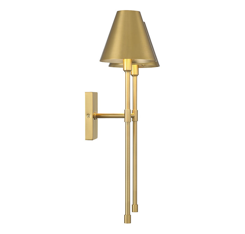 Savoy House 9-5202-2-322 Two Light Wall Sconce, Warm Brass (5)