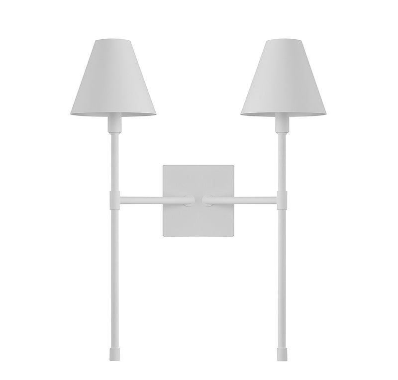 Savoy House 9-5202-2-83 Two Light Wall Sconce, Bisque White (2)