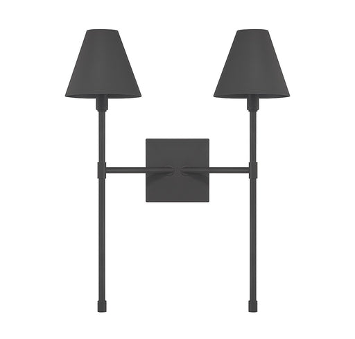 Savoy House 9-5202-2-89 Two Light Wall Sconce, Matte Black (2)