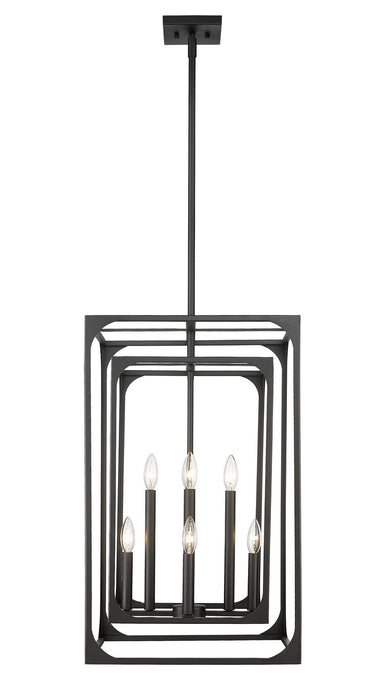 Z-Lite 3038-8MB Easton Eight Light Chandelier, Matte Black Alternate Image.jpg