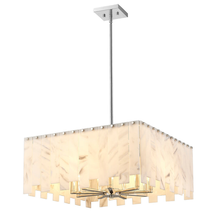 Z-Lite 345P26-PN Viviana Eight Light Pendant, Polished Nickel Alternate Image.jpg