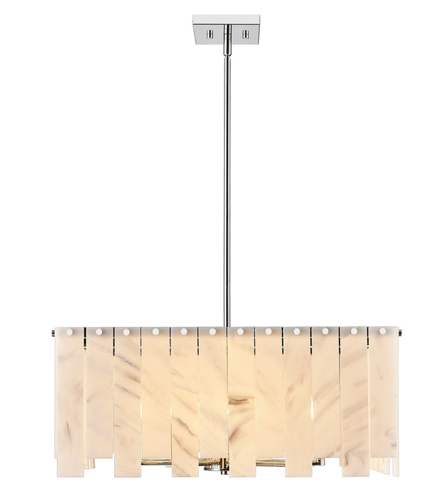 Z-Lite 345P26-PN Viviana Eight Light Pendant, Polished Nickel Alternate Image 2.jpg