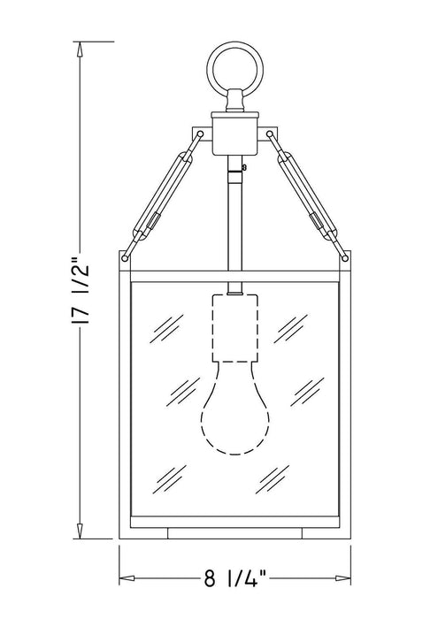 Z-Lite 346P8-MB Barrington One Light Pendant, Matte Black Alternate Image.jpg