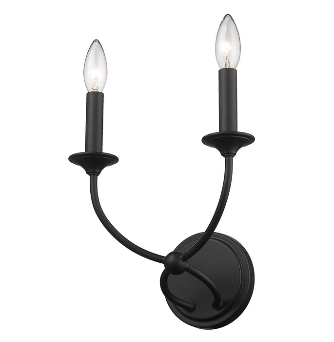 Z-Lite 3500-2S-MB Arabella Two Light Wall Sconce, Matte Black Alternate Image.jpg