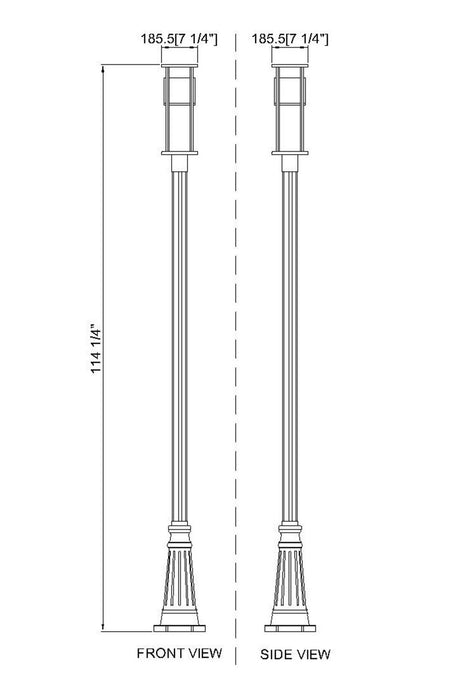 Z-Lite 517PHB-519P-BK-LED Luca LED Outdoor Post Mount, Black Alternate Image.jpg