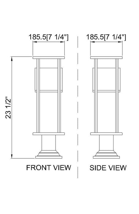 Z-Lite 517PHB-533PM-BK-LED Luca LED Outdoor Pier Mount, Black Alternate Image.jpg