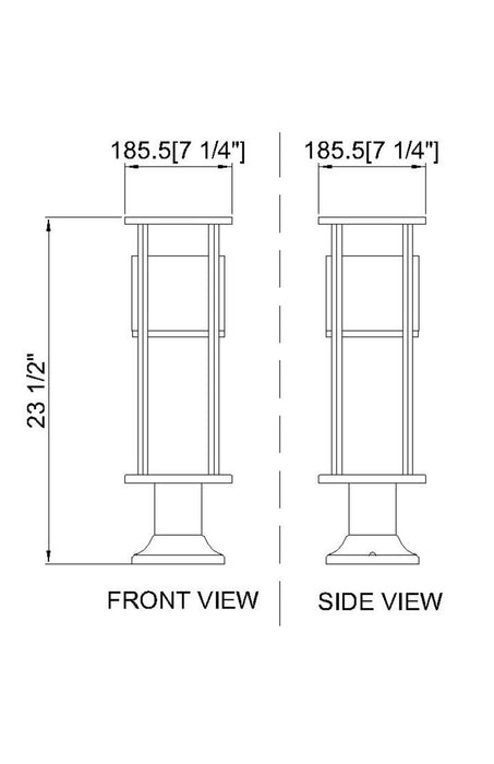 Z-Lite 517PHB-553PM-BK-LED Luca LED Outdoor Pier Mount, Black Alternate Image.jpg