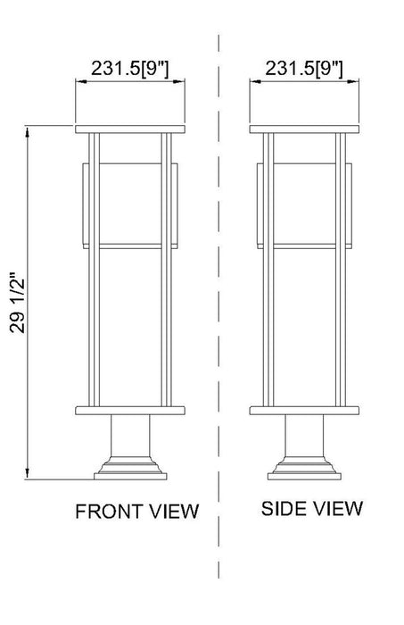 Z-Lite 517PHM-533PM-BK-LED Luca LED Outdoor Pier Mount, Black Alternate Image.jpg