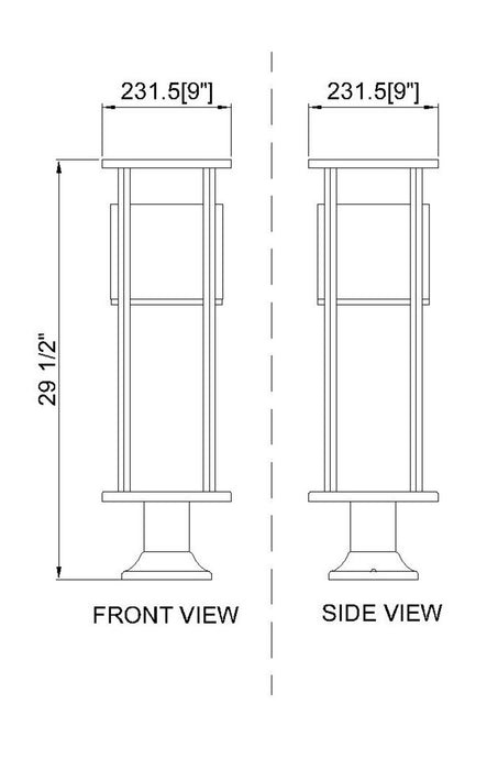 Z-Lite 517PHM-553PM-BK-LED Luca LED Outdoor Pier Mount, Black Alternate Image.jpg