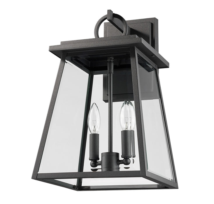 Z-Lite 521M-BK Broughton Two Light Outdoor Wall Sconce, Black Alternate Image 4.jpg