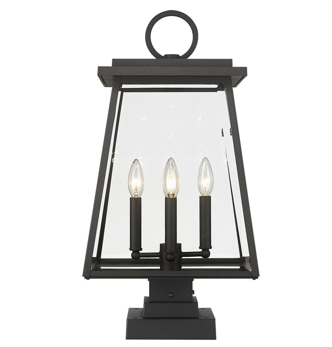 Z-Lite 521PHBS-SQPM-BK Broughton Four Light Outdoor Pier Mount, Black Alternate Image 2.jpg