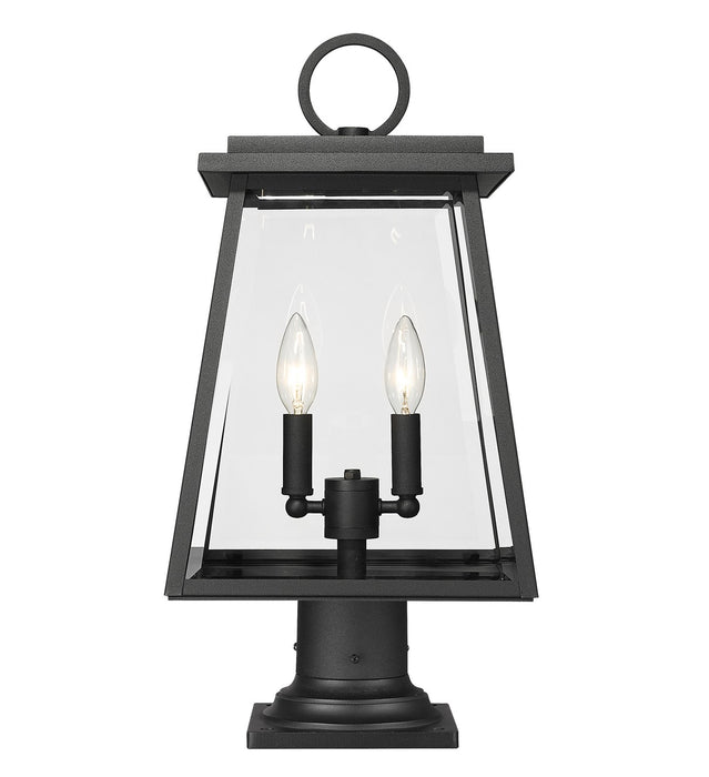 Z-Lite 521PHMR-533PM-BK Broughton Two Light Outdoor Pier Mount, Black Alternate Image 2.jpg