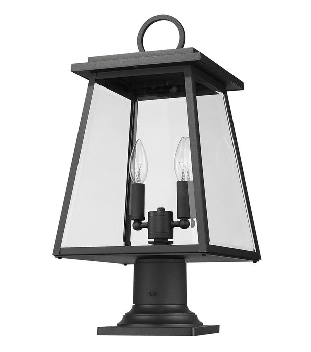 Z-Lite 521PHMR-533PM-BK Broughton Two Light Outdoor Pier Mount, Black Alternate Image 3.jpg