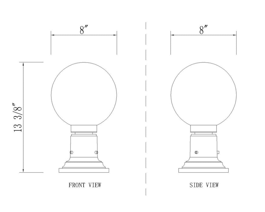 Z-Lite 597PHM-533PM-BK Laurent One Light Outdoor Pier Mount, Black Alternate Image.jpg