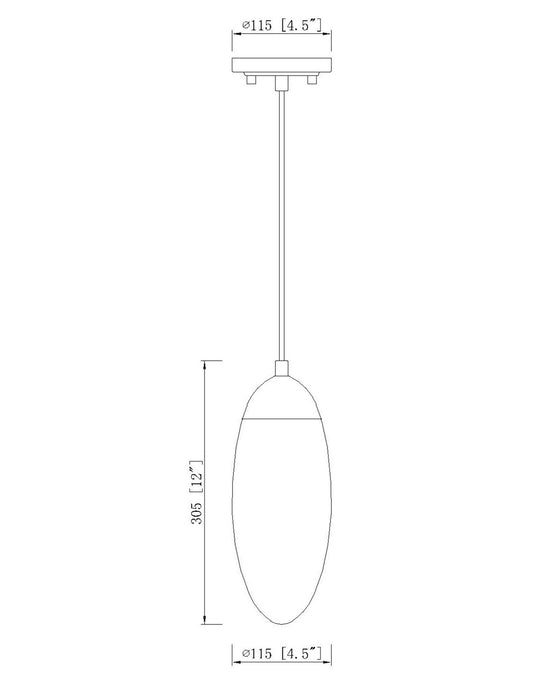 Z-Lite 651P-BN Arden One Light Pendant, Brushed Nickel Alternate Image.jpg