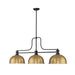 Z-Lite 725-3MB-D12HBR Melange Three Light Island Pendant, Matte Black Alternate Image 2.jpg