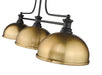 Z-Lite 725-3MB-D12HBR Melange Three Light Island Pendant, Matte Black Alternate Image 4.jpg