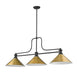 Z-Lite 725-3MB-RB15 Melange Three Light Island Pendant, Matte Black Alternate Image 3.jpg