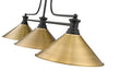 Z-Lite 725-3MB-RB15 Melange Three Light Island Pendant, Matte Black Alternate Image 4.jpg