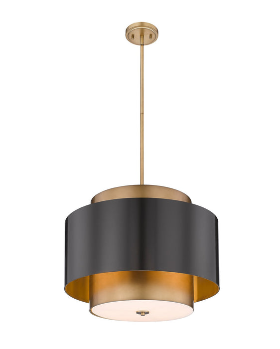 Z-Lite 739P24-BRZ-RB Harlech Three Light Pendant, Bronze / Rubbed Brass Alternate Image.jpg