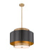 Z-Lite 739P24-BRZ-RB Harlech Three Light Pendant, Bronze / Rubbed Brass Alternate Image.jpg