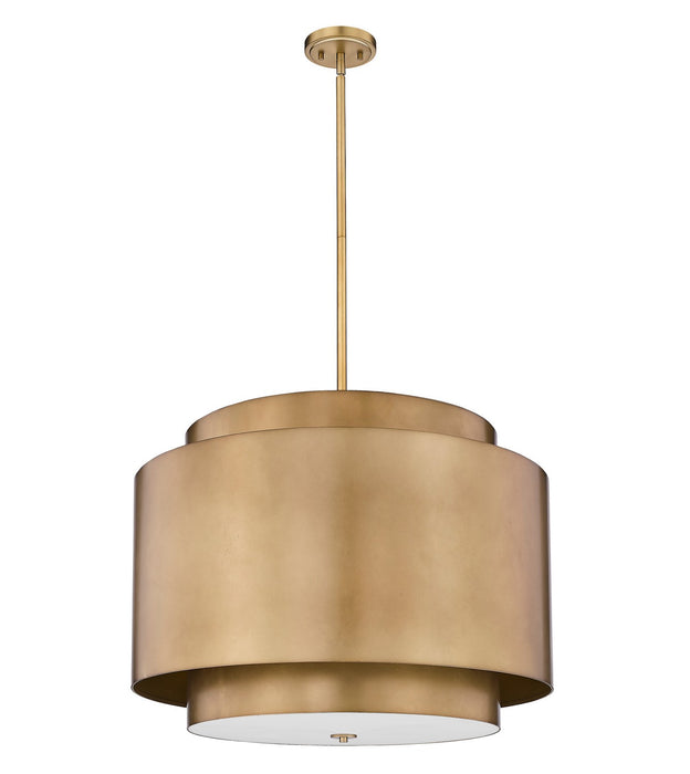 Z-Lite 739P32-RB Harlech Four Light Pendant, Rubbed Brass Alternate Image 3.jpg