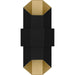 Quoizel CHS8307MBKG Chasm LED Outdoor Wall Mount, Matte Black Gold Alternate Image.jpg