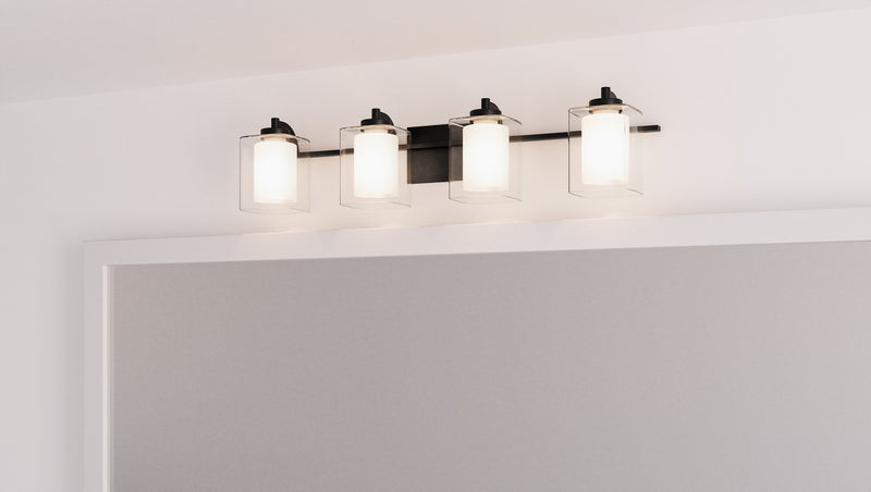 Quoizel KLT8904MBK Kolt Four Light Bath, Matte Black Alternate Image 6.jpg
