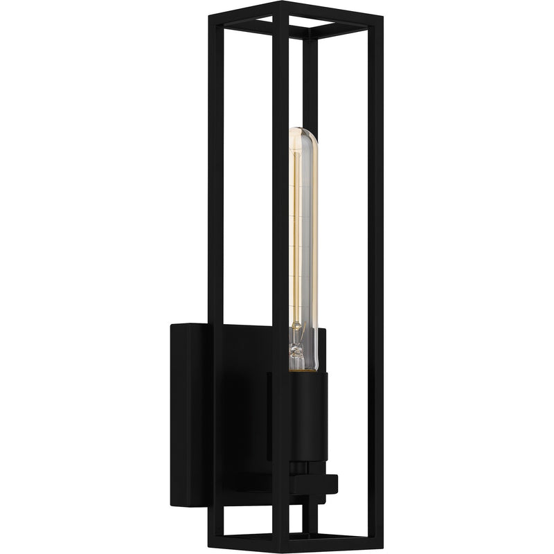 Quoizel LGN8605MBK Leighton One Light Wall Sconce, Matte Black Alternate Image.jpg