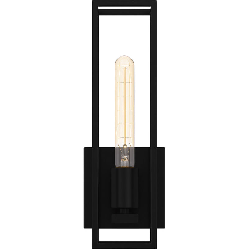 Quoizel LGN8605MBK Leighton One Light Wall Sconce, Matte Black Alternate Image 2.jpg
