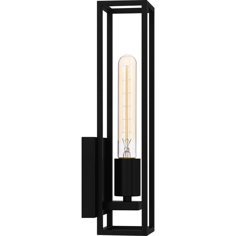 Quoizel LGN8605MBK Leighton One Light Wall Sconce, Matte Black Alternate Image 3.jpg