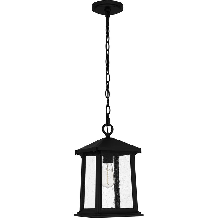 Quoizel SAT1909MBK Satterfield One Light Outdoor Hanging Lantern, Matte Black Alternate Image.jpg