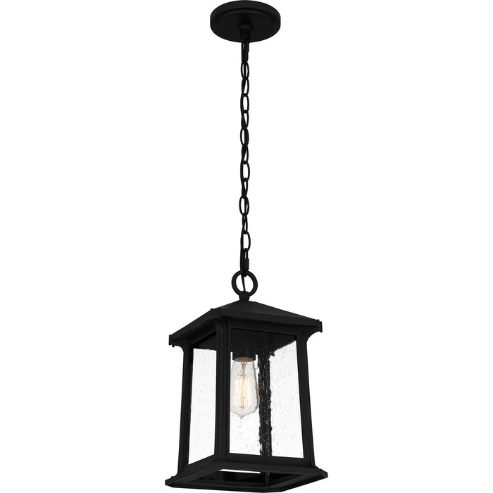 Quoizel SAT1909MBK Satterfield One Light Outdoor Hanging Lantern, Matte Black Alternate Image 3.jpg