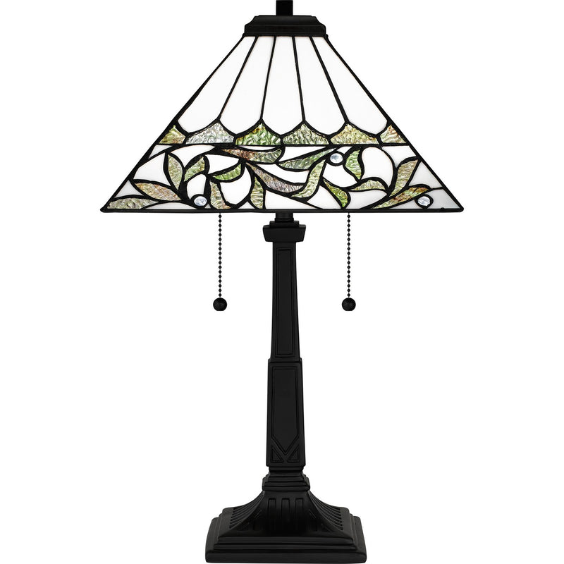 Quoizel TF16135MBK Tiffany Two Light Table Lamp, Matte Black Alternate Image 2.jpg