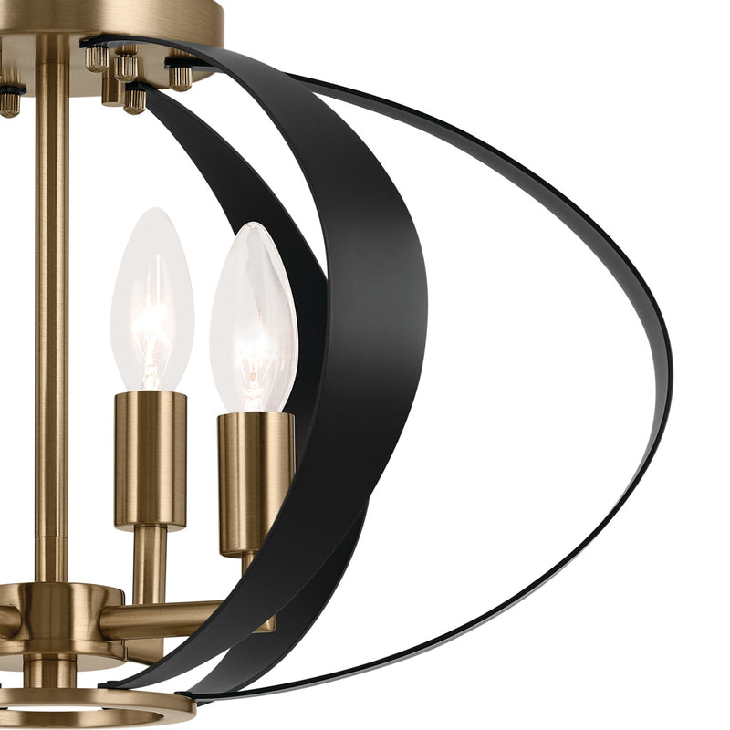 Kichler 52588CPZ Four Light Flush Mount, Champagne Bronze (2)