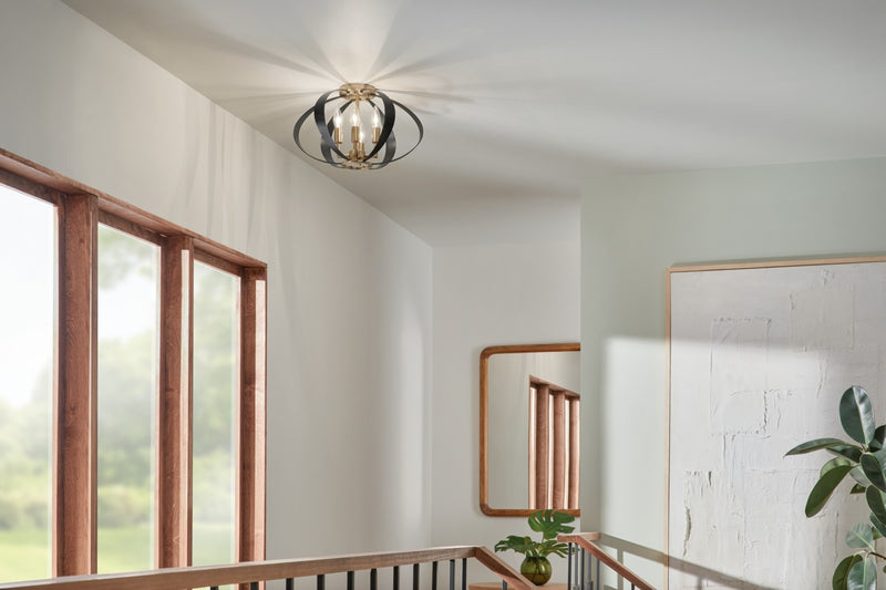 Kichler 52588CPZ Four Light Flush Mount, Champagne Bronze (3)