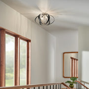 Kichler 52588PN Four Light Flush Mount, Polished Nickel (4)