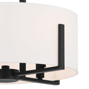 Kichler 52591BK Four Light Pendant/Semi Flush, Black (4)