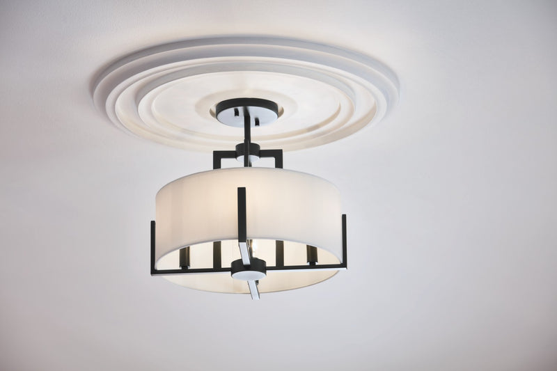 Kichler 52591BK Four Light Pendant/Semi Flush, Black (6)