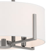 Kichler 52591CLP Four Light Pendant/Semi Flush, Classic Pewter (4)