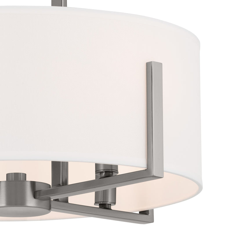 Kichler 52591CLP Four Light Pendant/Semi Flush, Classic Pewter (4)
