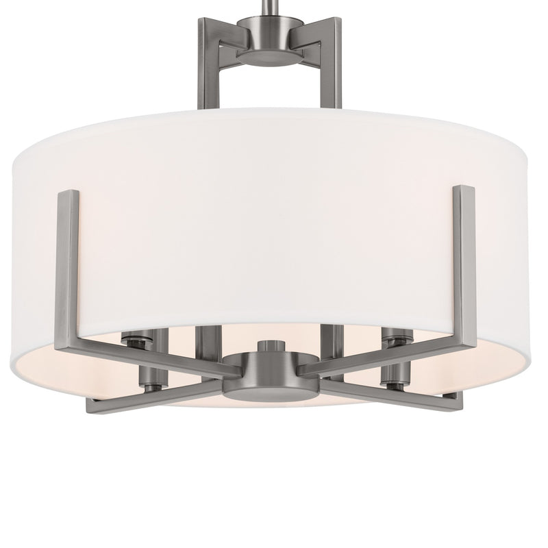 Kichler 52591CLP Four Light Pendant/Semi Flush, Classic Pewter (5)