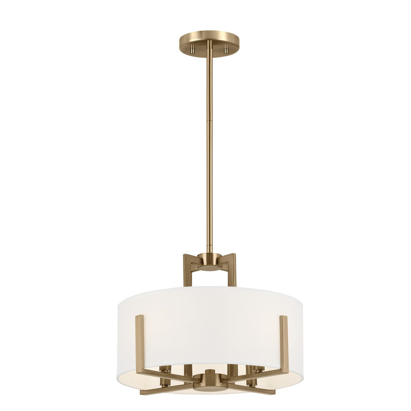 Kichler 52591CPZ Four Light Pendant/Semi Flush, Champagne Bronze (2)