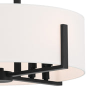 Kichler 52592BK Eight Light Pendant/Semi Flush, Black (4)