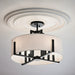 Kichler 52592BK Malen Eight Light Semi Flush Mount, Black Alternate Image 6.jpg