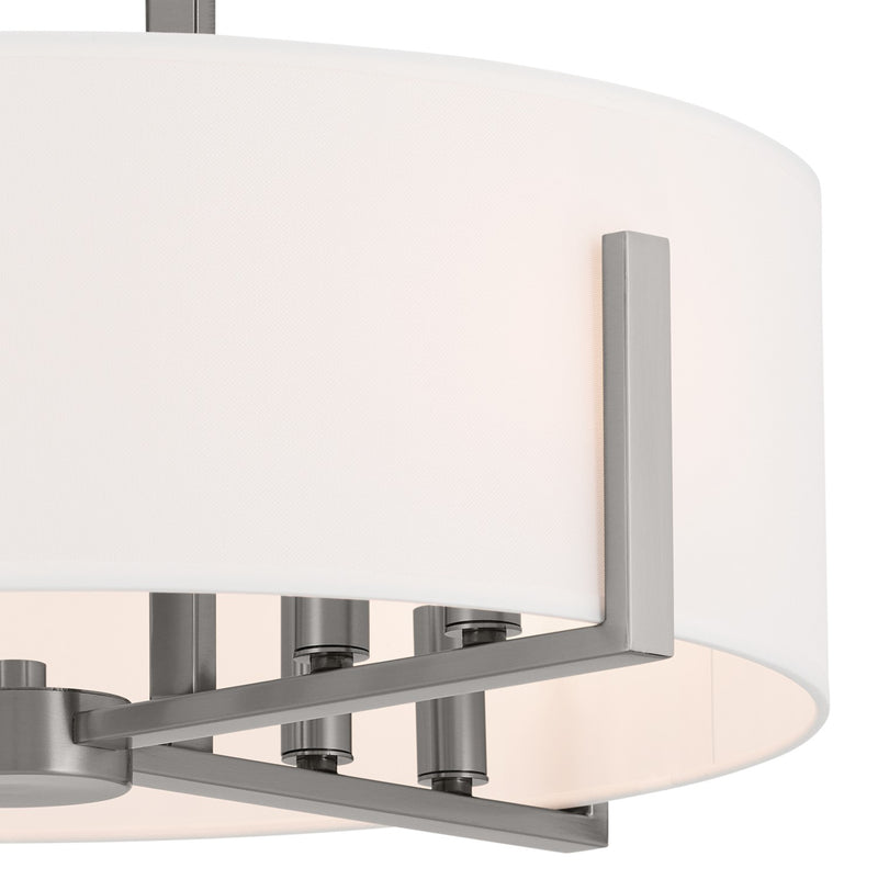 Kichler 52592CLP Eight Light Pendant/Semi Flush, Classic Pewter (4)