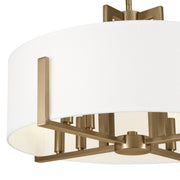 Kichler 52592CPZ Eight Light Pendant/Semi Flush, Champagne Bronze (4)