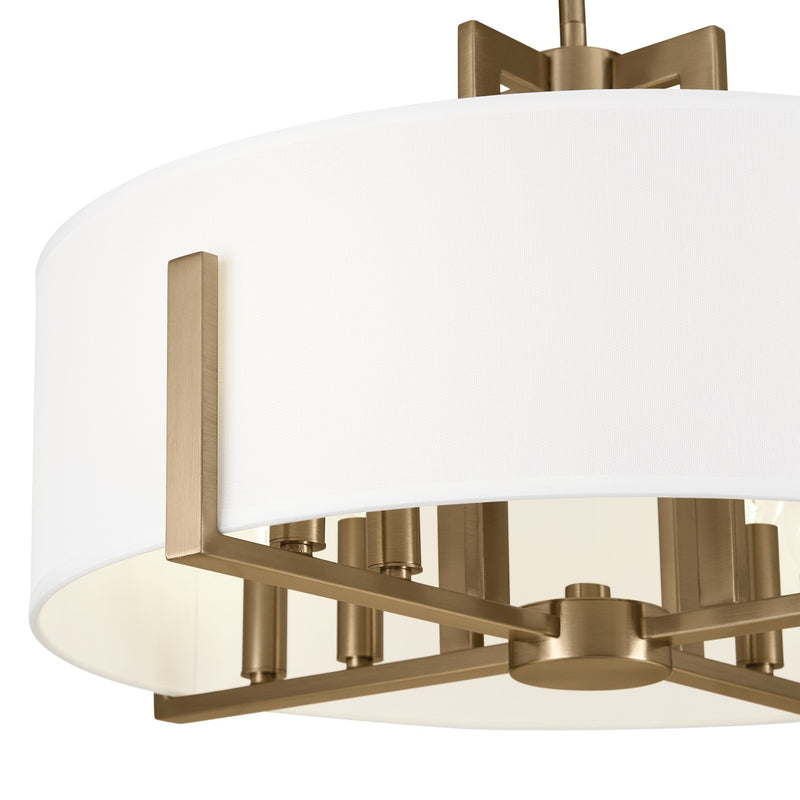 Kichler 52592CPZ Eight Light Pendant/Semi Flush, Champagne Bronze (4)