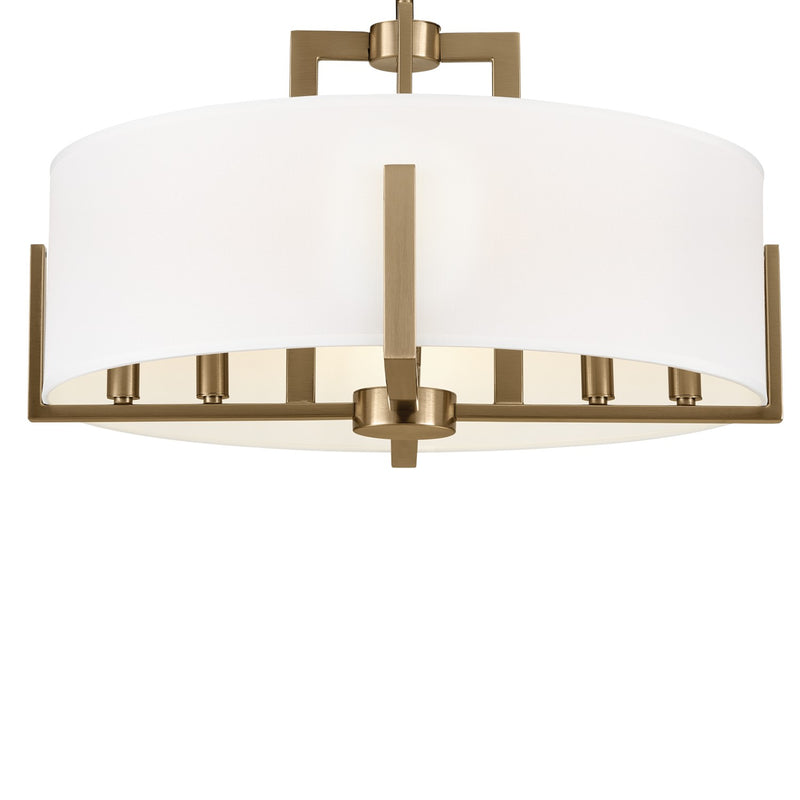Kichler 52592CPZ Eight Light Pendant/Semi Flush, Champagne Bronze (5)
